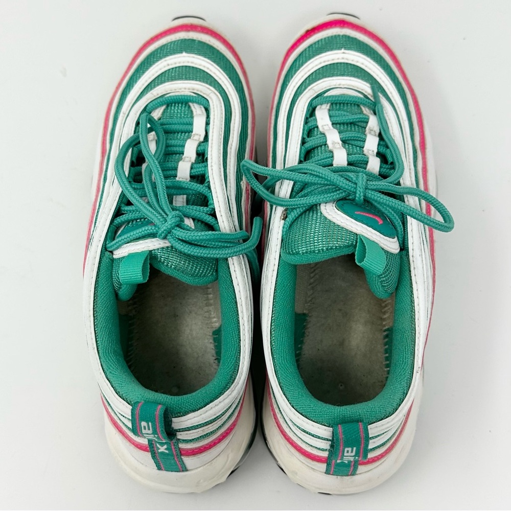 Nike Air Max 97 South Beach Youth 7Y White Pink Blast Green Shoes 921522-101 - Picture 6 of 10